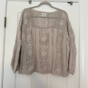 WRAP London Women's Crochet Sweater - Cream